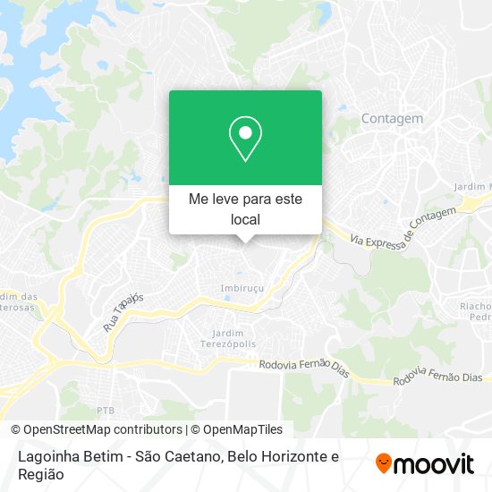 Lagoinha Betim - São Caetano mapa