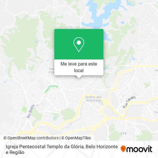 Igreja Pentecostal Templo da Glória mapa