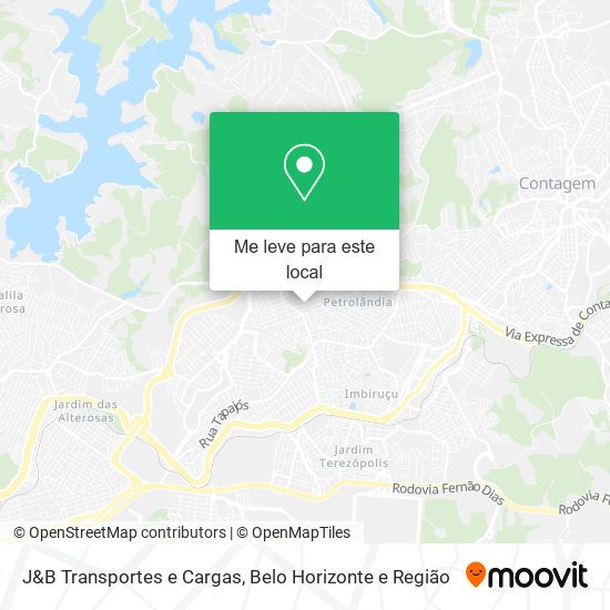J&B Transportes e Cargas mapa