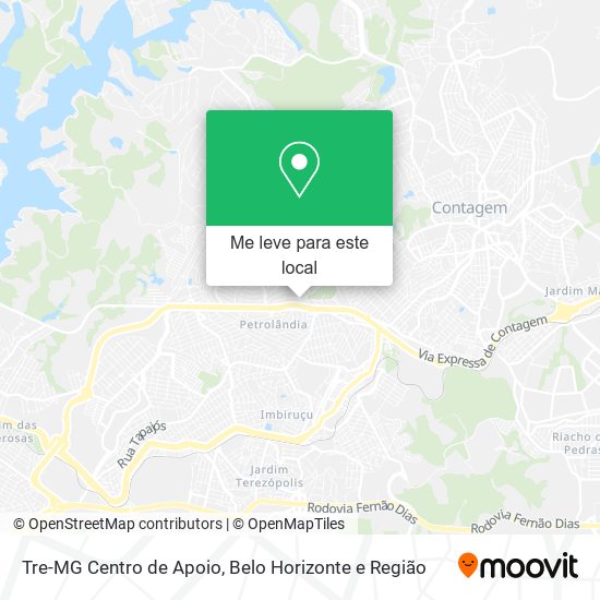 Tre-MG Centro de Apoio mapa