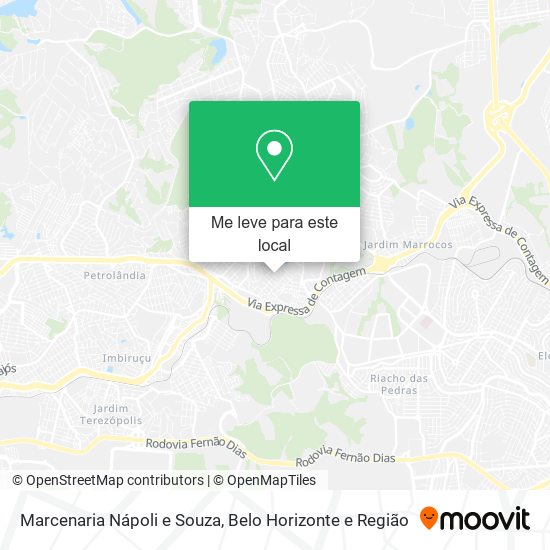 Marcenaria Nápoli e Souza mapa
