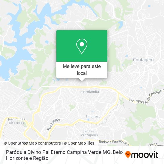 Paróquia Divino Pai Eterno Campina Verde MG mapa