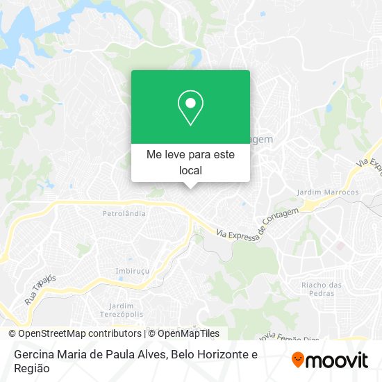 Gercina Maria de Paula Alves mapa