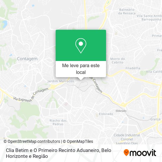 Clia Betim e O Primeiro Recinto Aduaneiro mapa