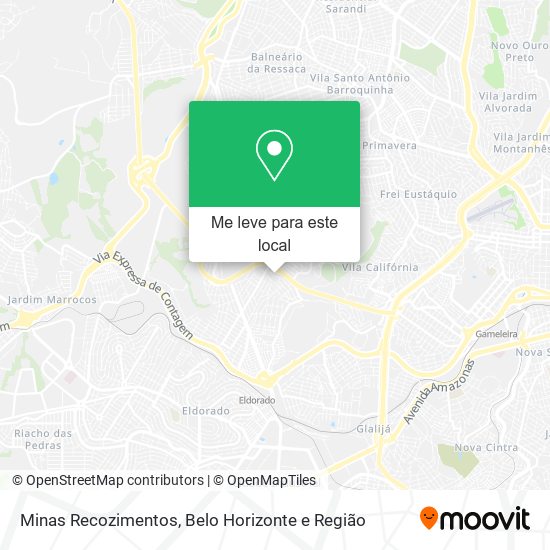 Minas Recozimentos mapa