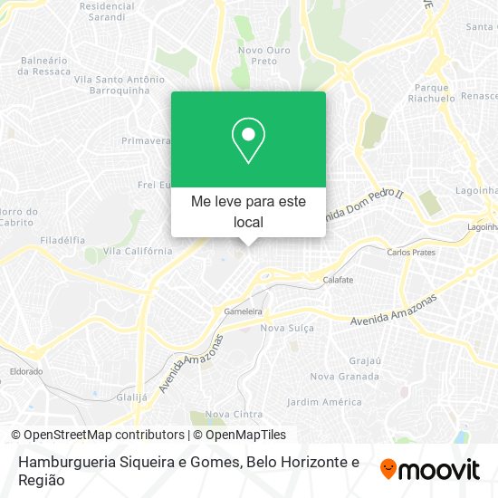 Hamburgueria Siqueira e Gomes mapa