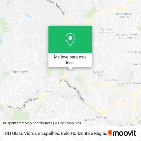 BH Glass Vidros e Espelhos mapa