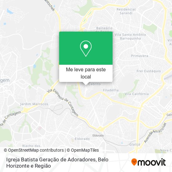 Igreja Batista Geração de Adoradores mapa