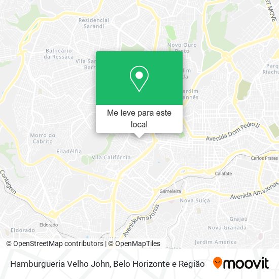 Hamburgueria Velho John mapa