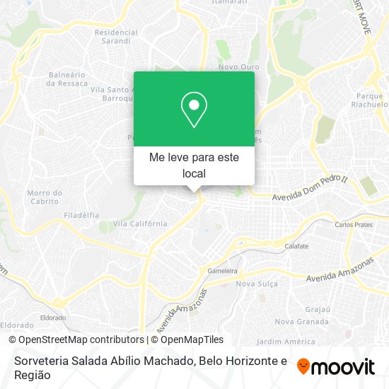 Sorveteria Salada Abílio Machado mapa