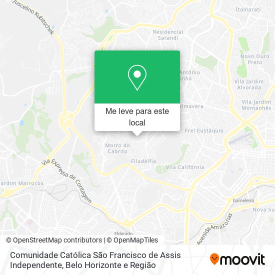Comunidade Católica São Francisco de Assis Independente mapa