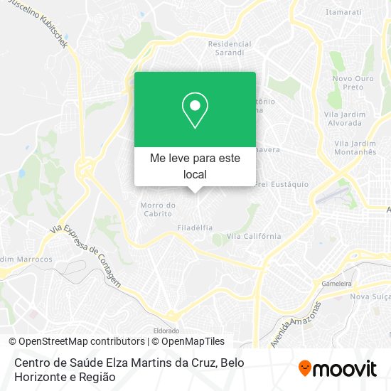 Centro de Saúde Elza Martins da Cruz mapa