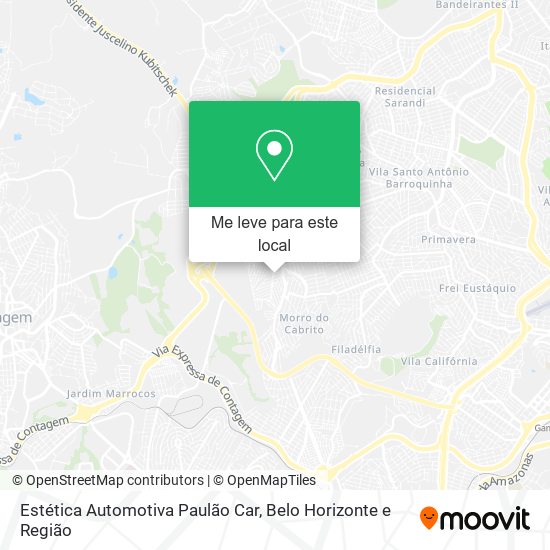 Estética Automotiva Paulão Car mapa