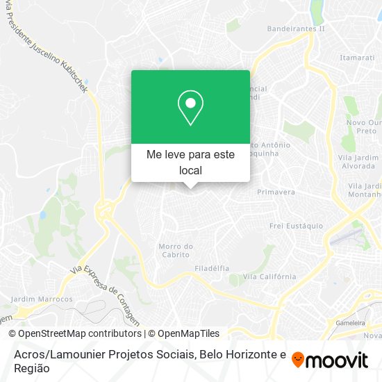 Acros / Lamounier Projetos Sociais mapa