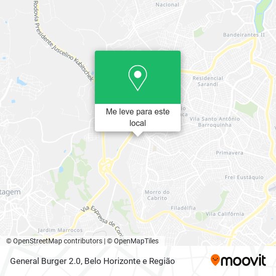 General Burger 2.0 mapa