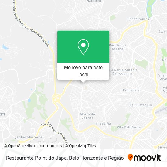 Restaurante Point do Japa mapa