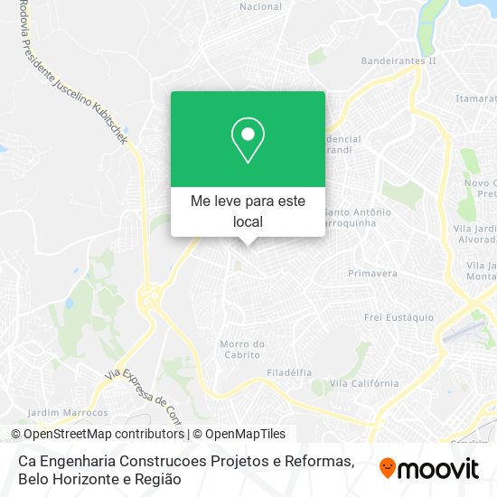 Ca Engenharia Construcoes Projetos e Reformas mapa