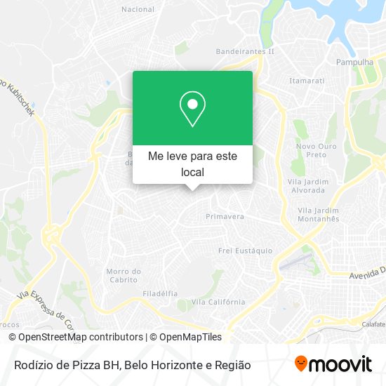 Rodízio de Pizza BH mapa