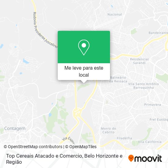 Top Cereais Atacado e Comercio mapa