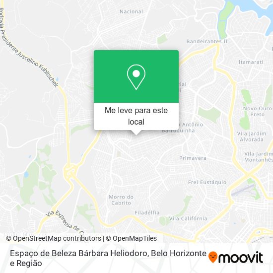 Espaço de Beleza Bárbara Heliodoro mapa