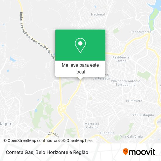 Cometa Gas mapa