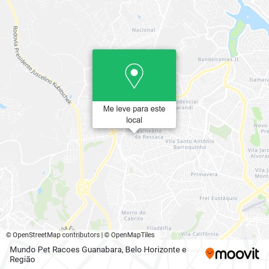 Mundo Pet Racoes Guanabara mapa