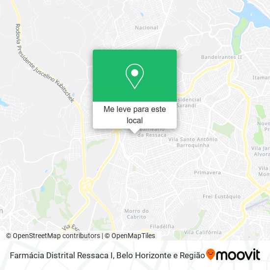 Farmácia Distrital Ressaca I mapa