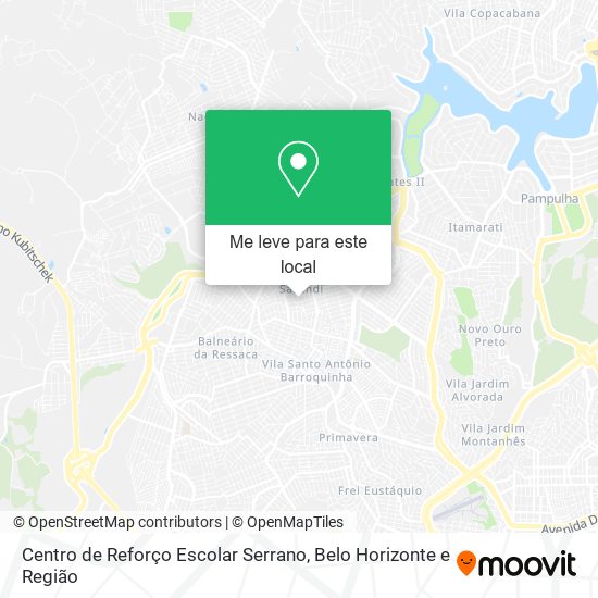 Centro de Reforço Escolar Serrano mapa