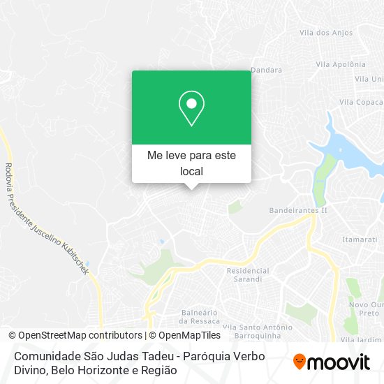 Comunidade São Judas Tadeu - Paróquia Verbo Divino mapa