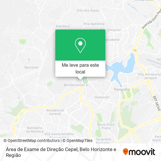 Área de Exame de Direção Cepel mapa