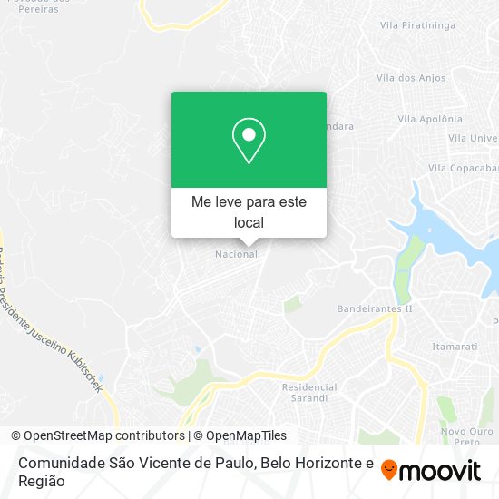 Comunidade São Vicente de Paulo mapa