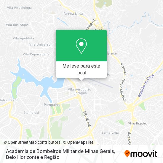 Academia de Bombeiros Militar de Minas Gerais mapa