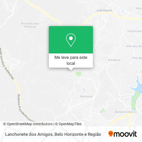 Lanchonete dos Amigos mapa