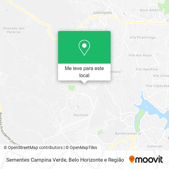 Sementes Campina Verde mapa