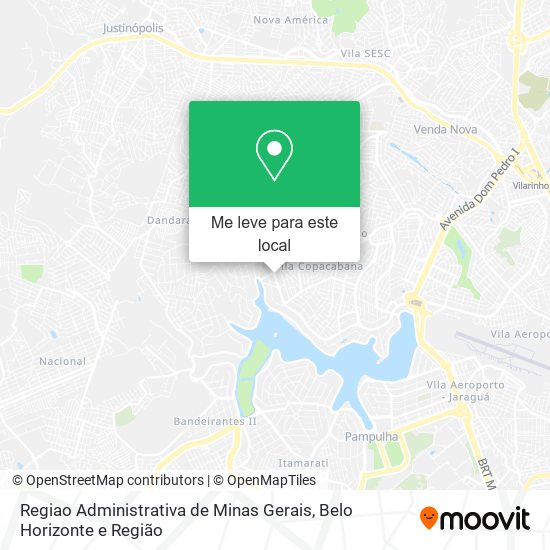 Regiao Administrativa de Minas Gerais mapa
