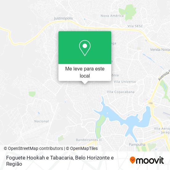 Foguete Hookah e Tabacaria mapa