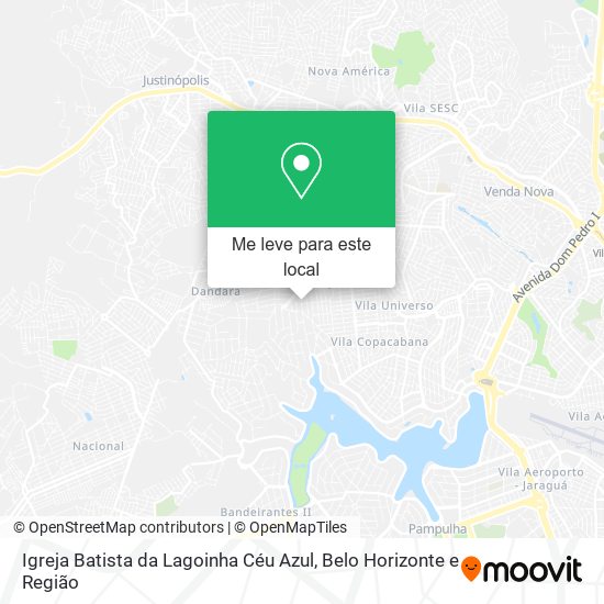 Igreja Batista da Lagoinha Céu Azul mapa
