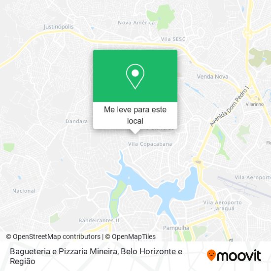 Bagueteria e Pizzaria Mineira mapa