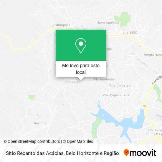 Sítio Recanto das Acácias mapa