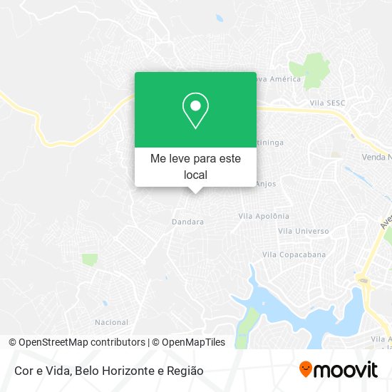Cor e Vida mapa
