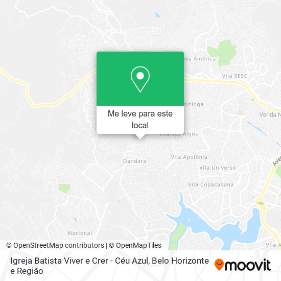 Igreja Batista Viver e Crer - Céu Azul mapa