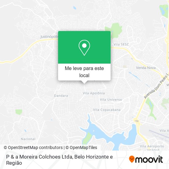 P & a Moreira Colchoes Ltda mapa
