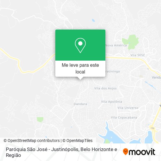 Paróquia São José - Justinópolis mapa