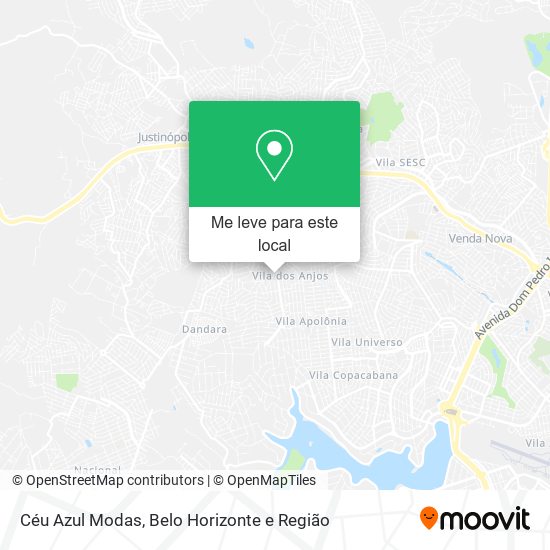 Céu Azul Modas mapa