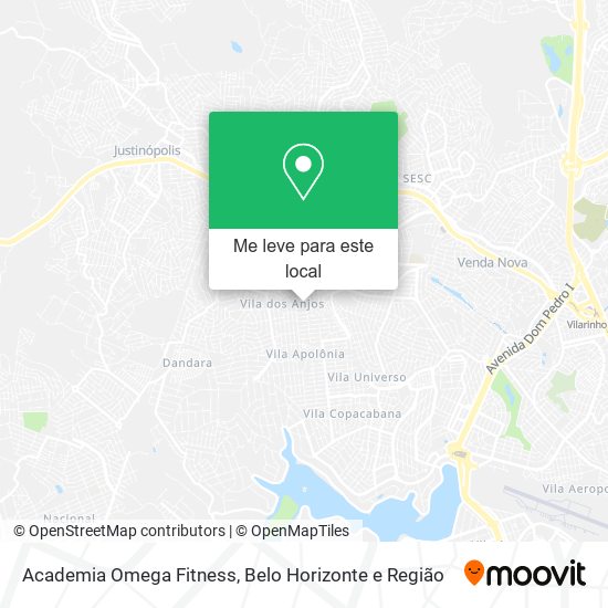 Academia Omega Fitness mapa