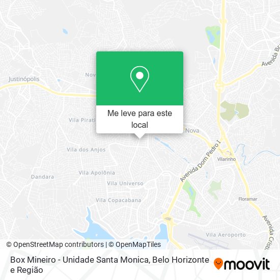 Box Mineiro - Unidade Santa Monica mapa