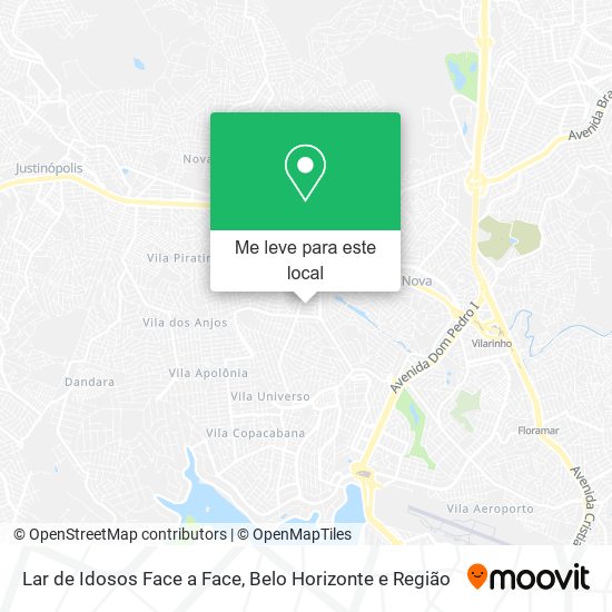 Lar de Idosos Face a Face mapa