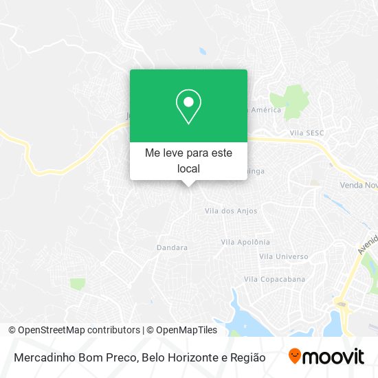 Mercadinho Bom Preco mapa
