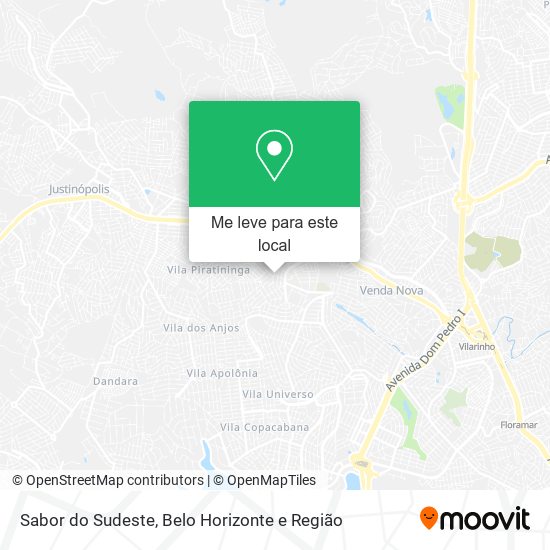 Sabor do Sudeste mapa