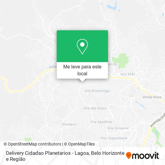 Delivery Cidadao Planetarios - Lagoa mapa